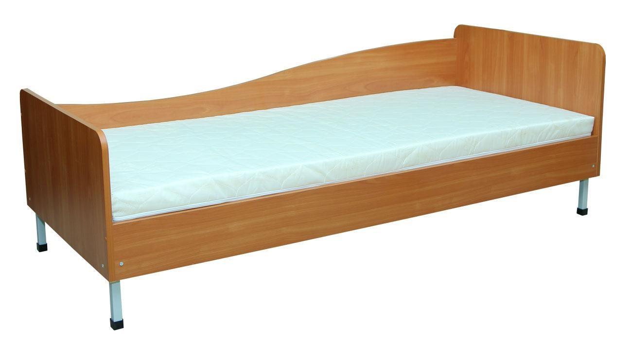 Ліжко 1-спальне з заокругленими спинками, захисна боковина ліворуч АНШАР ГРУП (32672), 1936х840х(660-570) мм